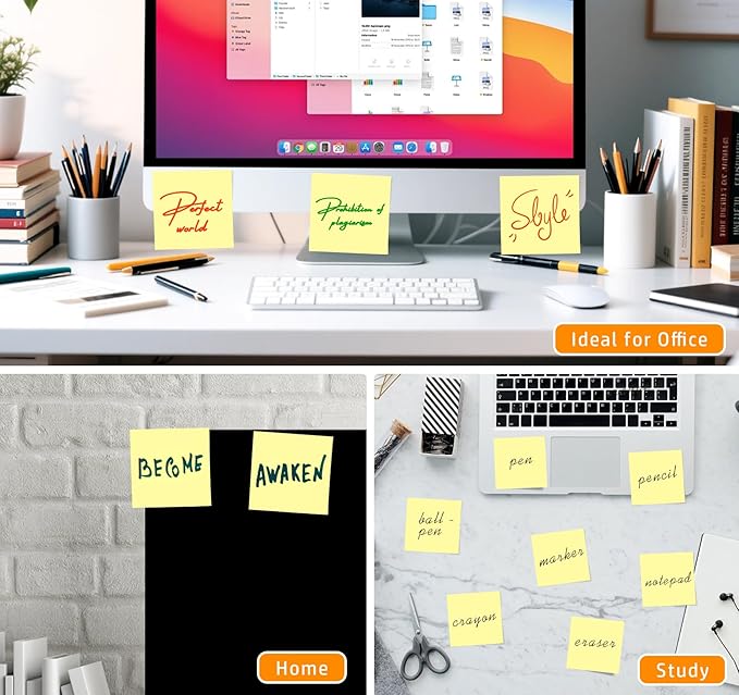 2 x 1.5in Sticky Notes Mini, Yellow Sticky Notes,1600pcs Notes Pads Small Memo Pads,100 Sheets/Pad Strong Self-Stick Pads, Bulk Tiny Pads Easy to Post Notes for Home, Meeting(16Pack)-DeskLoop Office
