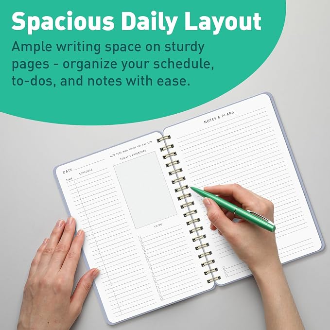 Sweetzer & Orange Daily Planner Notebook – Undated Two-Page Daily Layout - Image 5