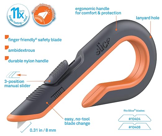 Slice 10503 Box Cutter, Retractable, Utility Knife, Finger Friendly edge - Image 2