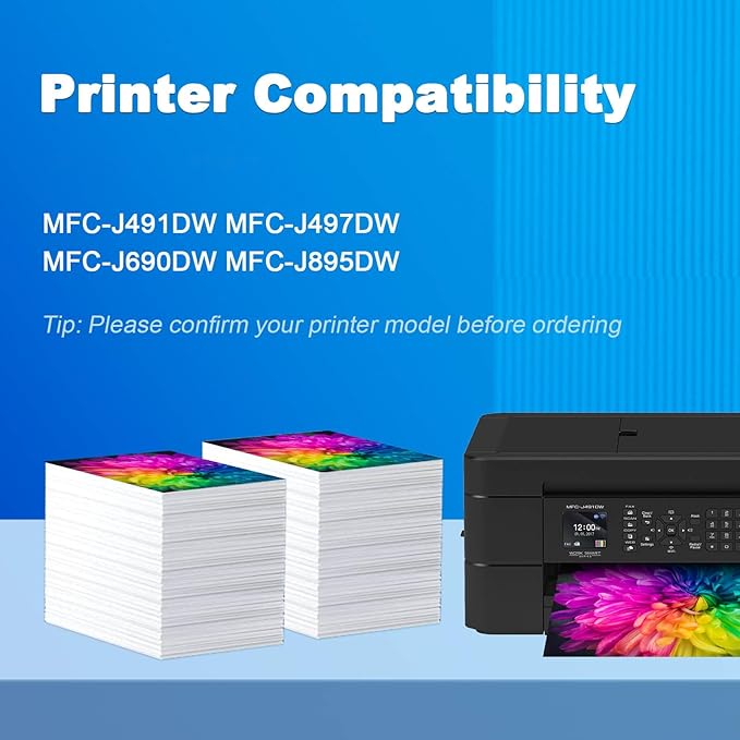 LC3013 Ink Cartridges BK/C/M/Y Compatible with Brother LC3013XL Ink LC3013 XL LC3011 LC-3011 Work for Brother MFC-J491DW MFC-J497DW MFC-J690DW MFC-J895DW (10 Pack)-DeskLoop Office