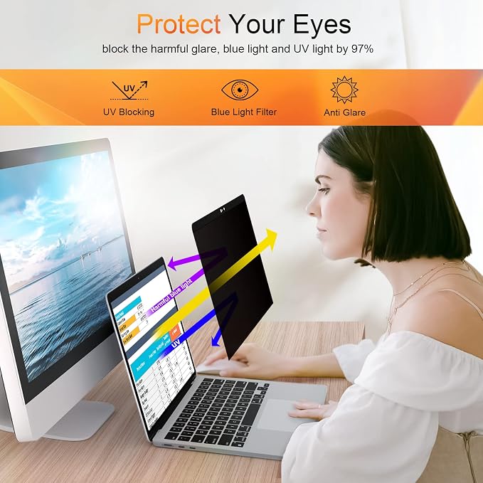 Mamol Privacy Screen MacBook Pro 16 Inch 2019, Magnetic Removable Anti Glare - Image 5