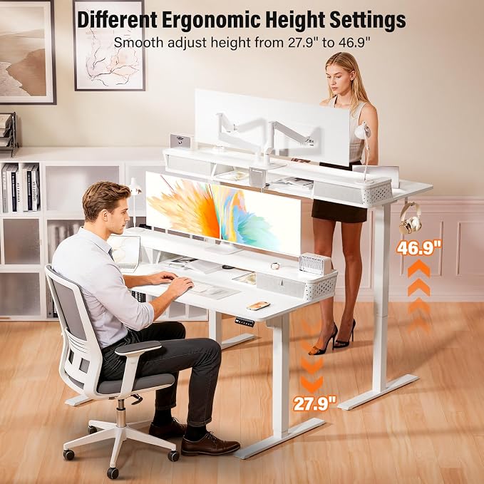 Kingant 48 x 24 Inch Electric Standing Desk - Image 4