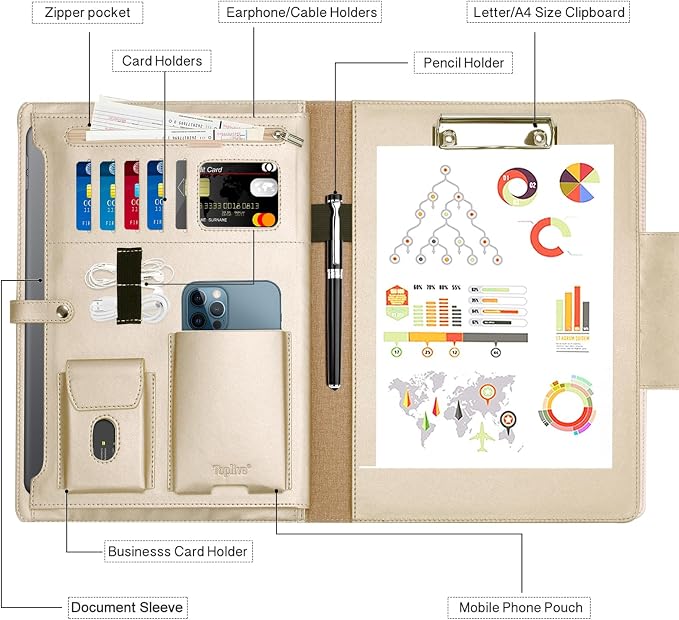 Toplive Purple Business Padfolio - Image 3