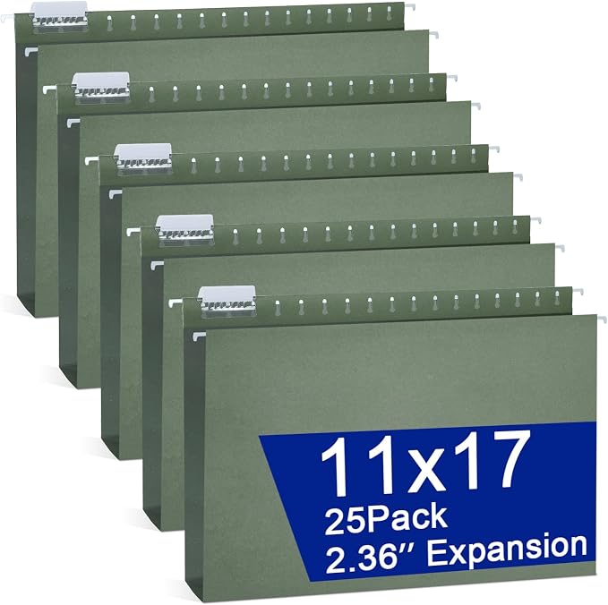 25 Pack 11×17 Expanding Hanging File Folders by gisgfim