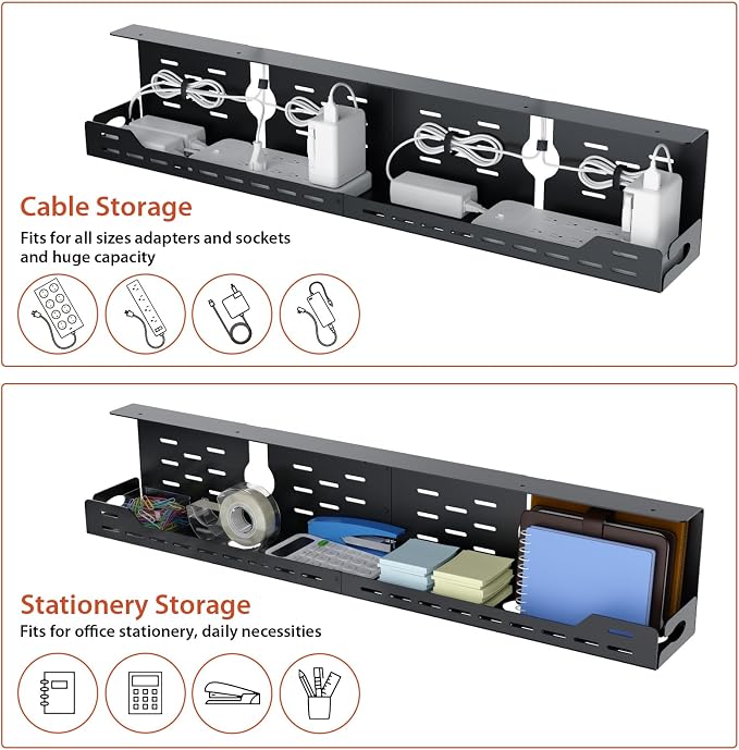 Univivi Under Desk Cable Management Tray - Image 4