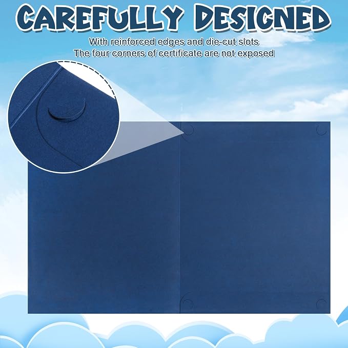 Certificate Holders, 24 Pack Navy Blue Diploma Holders - Image 3