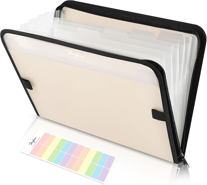 SKYDUE Accordion File Organizer, 7 Pocket Expanding File Folder by SKYDUE