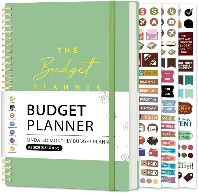Budget Planner Account Book Monthly Expense Tracker, Saving & Debt Tracker by meDolove