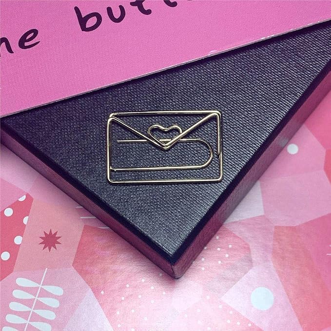 OWLFAVO 40pcs Envelope Shape Paper Clips - Image 5