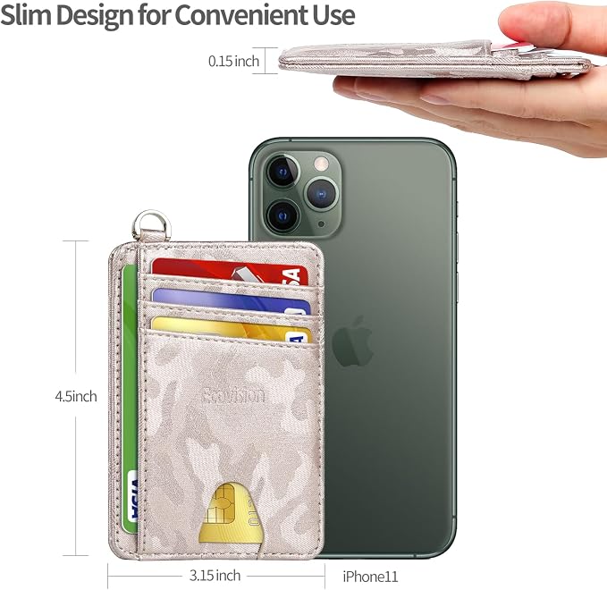 Slim Minimalist Front Pocket Wallet, RFID Blocking Credit Card Holder Wallet - Image 7