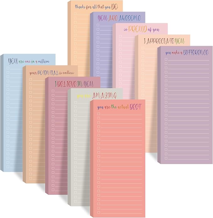 Censen 10 Pack 500 Sheets to Do List Notes Daily Checklist Notepad by Censen