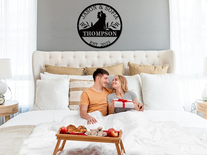 Wedding Couple Sign Metal, Personalized - Image 4