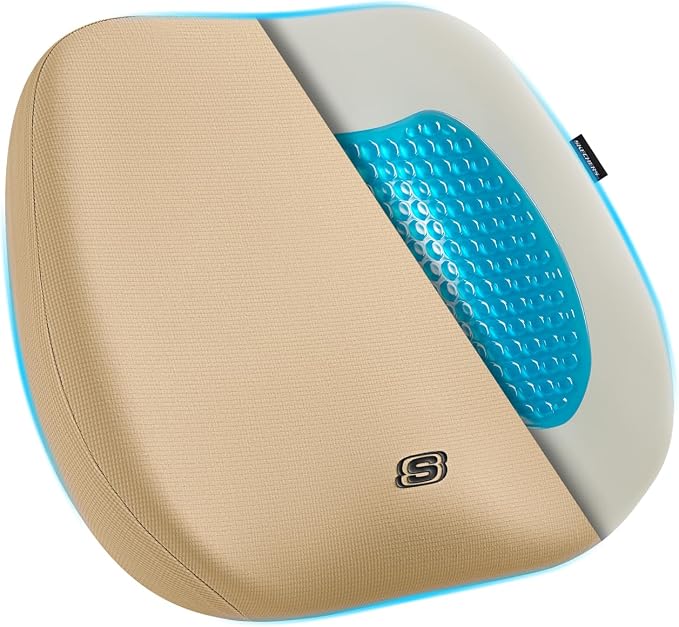 Skechers Seat Cushion Premium Gel & Memory Foam-Office Chair Cushion by Unknown