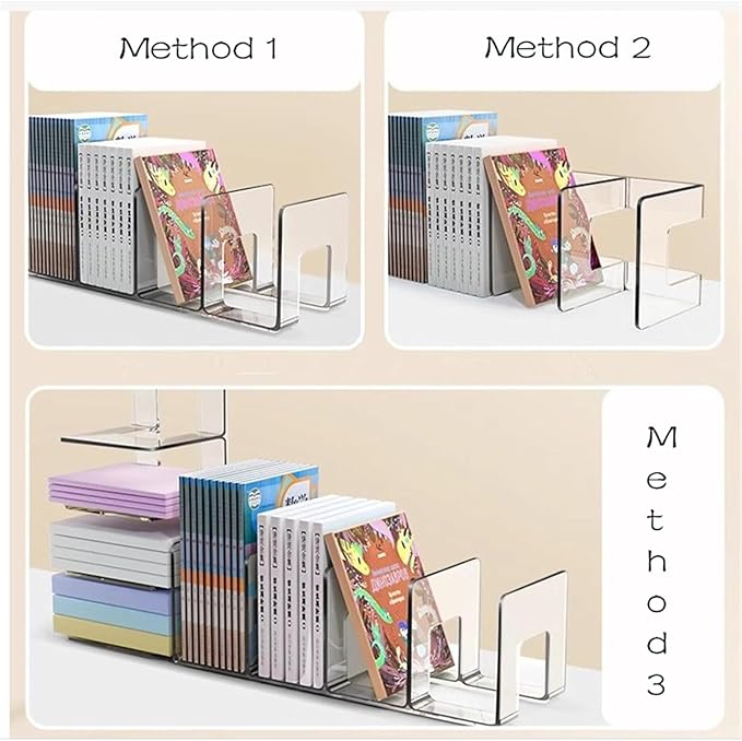 LUGUNU Clear Acrylic Purse Organizer - 4-Section Divider for Handbag Closet Storage - Durable Rack for Purses, Clutches More (Set of 2)-DeskLoop Office