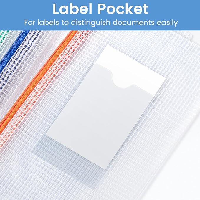 Sooez 24 Pack Mesh Zipper Pouch Bags - Image 5