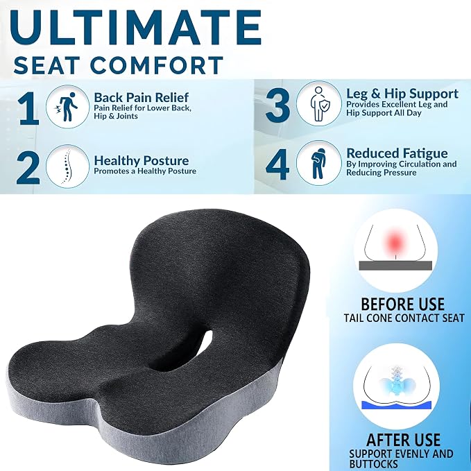 SAMLOO Seat Cushion Memory Foam Pads - Image 4