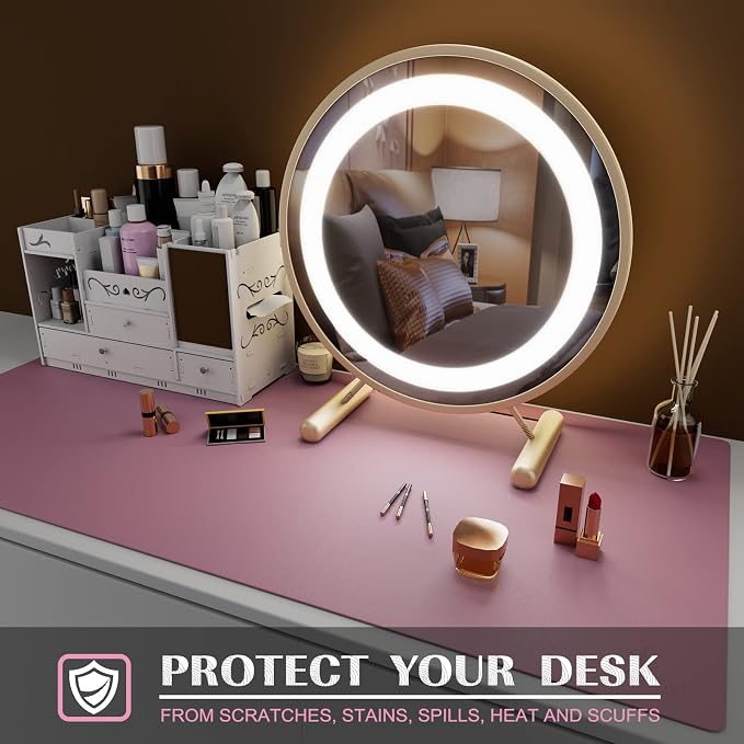 K KNODEL Large Office Leather Desk Mat, Mouse and Keyboard Pad, Computer and - Image 6