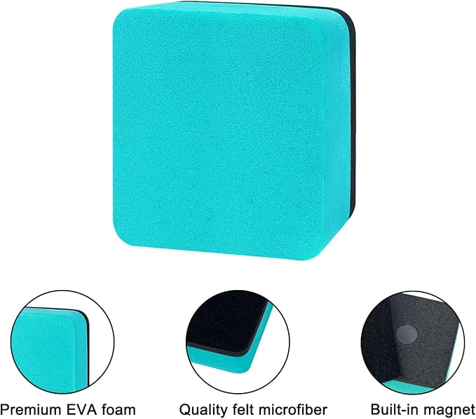 Magnetic Dry Erase Erasers, 40 Pack Square Whiteboard Erasers, Small Magnetic - Image 3