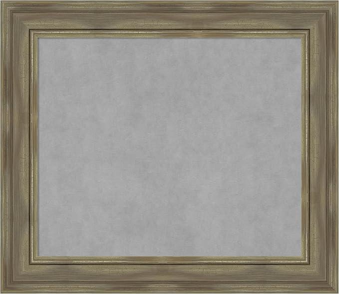 Amanti Art Grey Framed Magnetic Board 26x30 Medium Vision Board by AmantiArt