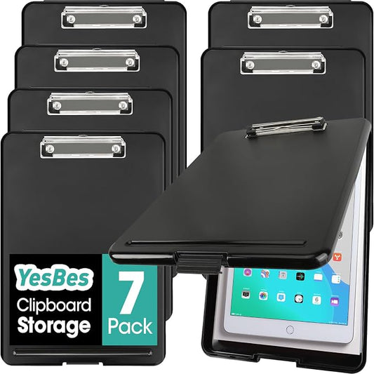 7 Pack Clipboard with Storage, High Capacity Storage Clipboard 8.5 x 11 with by YesBes