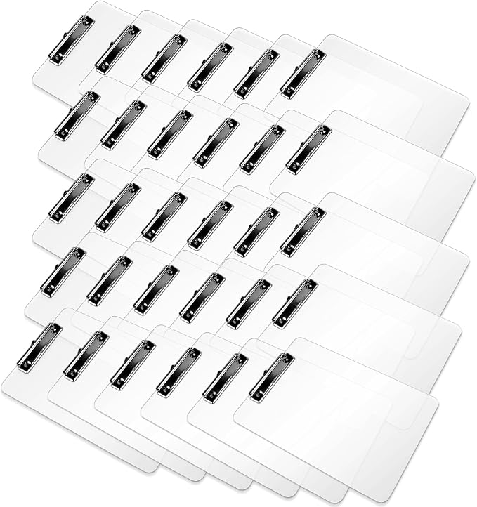 Plastic Clipboards Set of 30, A4 Acrylic Clear Board 8.5x11 | Transparent - Image 2