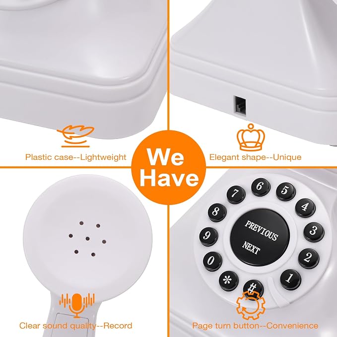 Rotkfst Guest Book Audio Wedding Phone, Record Voice Messages, Retro Guest Book - Image 4