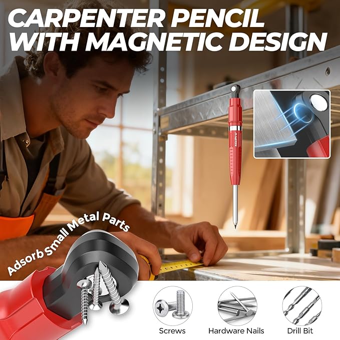 Nicpro 7-in-1 CP5000 Magnetic Carpenter Pencils - Image 4