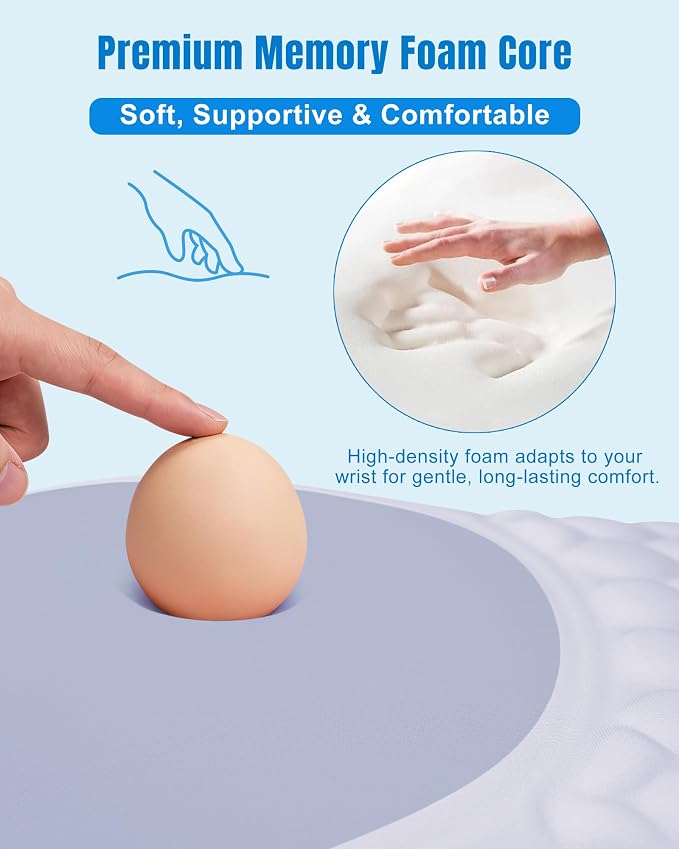 Ergonomic Mouse Pad with Wrist Rest, Slope Design Memory Foam Support, Smooth - Image 4