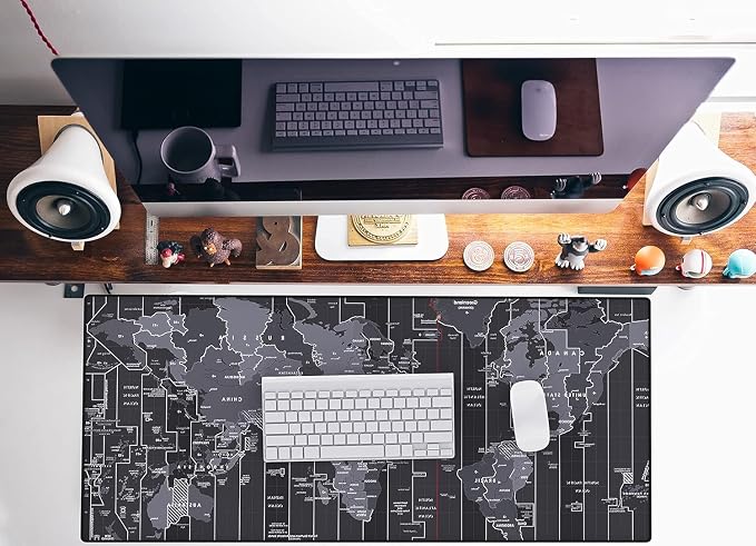 KTRIO Large Gaming Mouse Pad, Desk Mat, 31.5 x 15.7 in, World Map, XXL | Smooth - Image 6