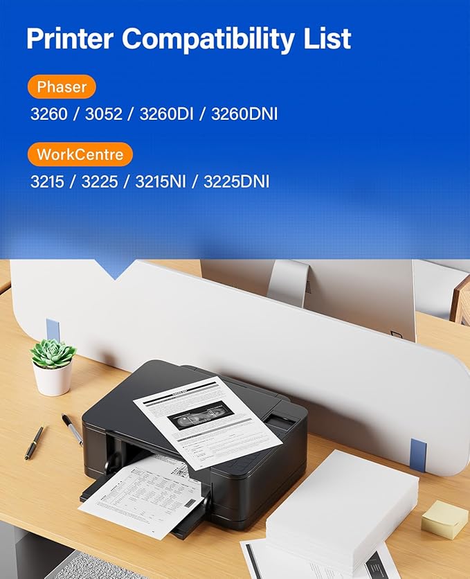 101R00474 Drum Unit (Not Toner)Black 1-Pack High-Yield Replacement for Xerox 3260 3215 Image-Drum Compatible for Xerox Phaser 3260 3052 3260DI 3260DNI WorkCentre 3215 3225 3215NI 3225DNI Laser Printer-DeskLoop Office