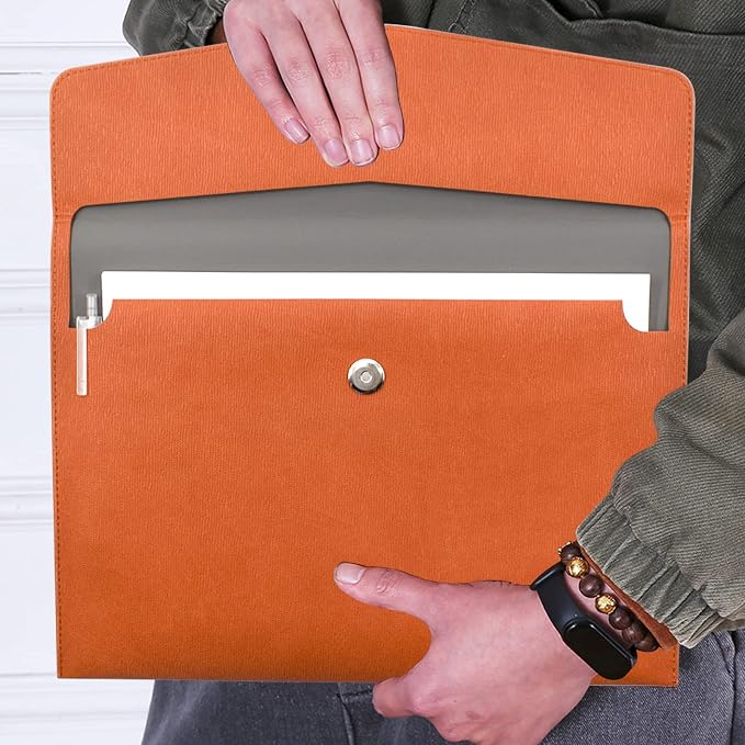 VANRA 1 Piece PU Leather Envelope File Folders A4 Paper Document Filing - Image 7