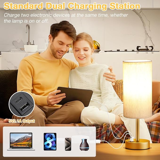 Dicoool Small Touch Bedside Lamp - Image 4
