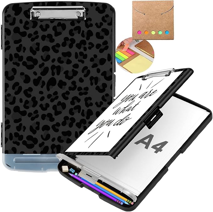 Clipboard with Storage, Heavy Duty Plastic Nursing Clipboard Foldable, High by Unknown