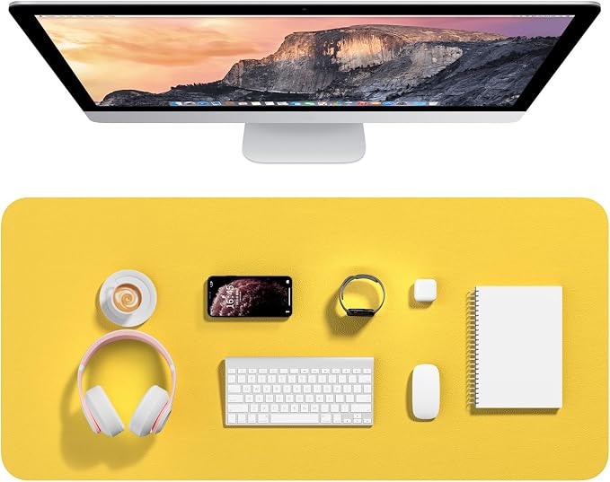 Hsurbtra Desk Pad, 35.5" x 17" PU Leather Desk Mat, XXL Extended Mouse Pad by Hsurbtra