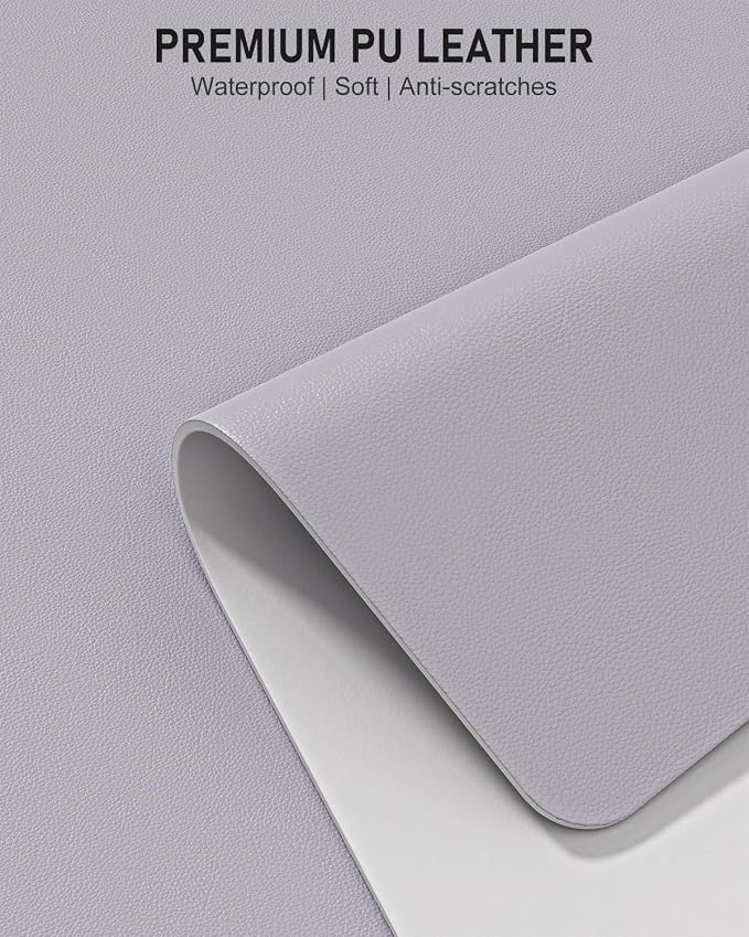 Desk Pad, 23.6" x 13.8" PU Leather Non-Slip Desk Mat Large Mouse Pad - Image 3