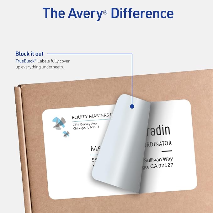 Avery Half-Sheet Printable Shipping Labels, 5.5" x 8.5" Customizable Stickers - Image 2
