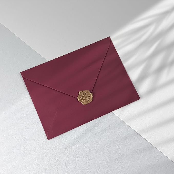 50 PCS Burgundy Colorful A7 Envelopes - Image 5