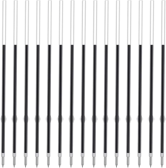 4.53 Inch Retractable Ballpoint Pen Refills, 1 mm Medium Tip Ink Pen Refills by sunioine