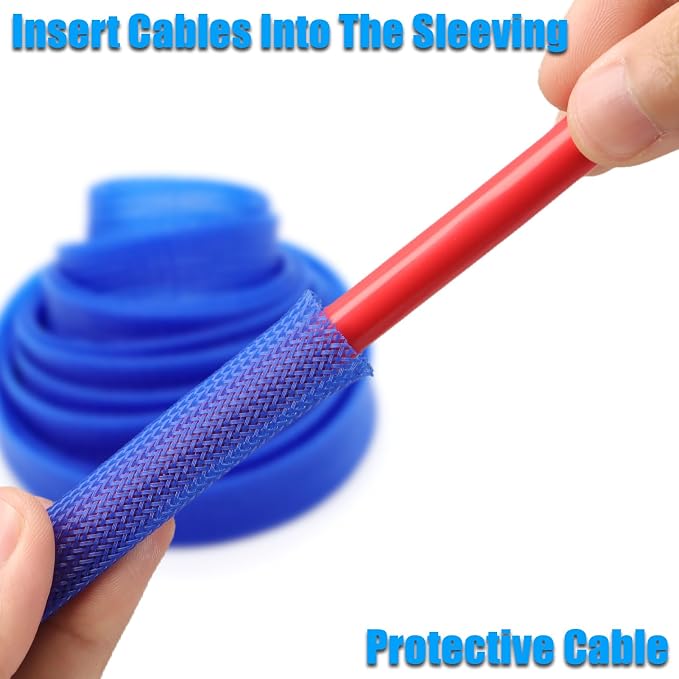 25ft PET Expandable Braided Cable Sleeve 1/6inch Pet Braided Cable Sleeve - Image 4