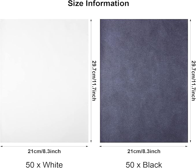 105 Pcs Carbon Transfer Paper 11.7 x 8.3 Inch Tracing Carbon Graphite Copy Paper - Image 2