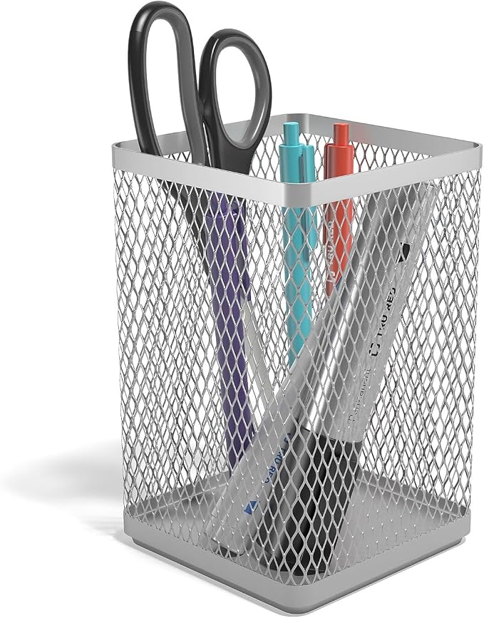 TRU RED Stackable Wire Mesh Jumbo Pencil Holder, 3‑Pack – Large Desktop - Image 4