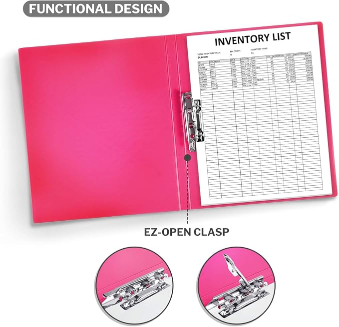 CRANBURY Punchless Clamp Binder, Ringless Binder Holds 100 Letter Size Pages - Image 2