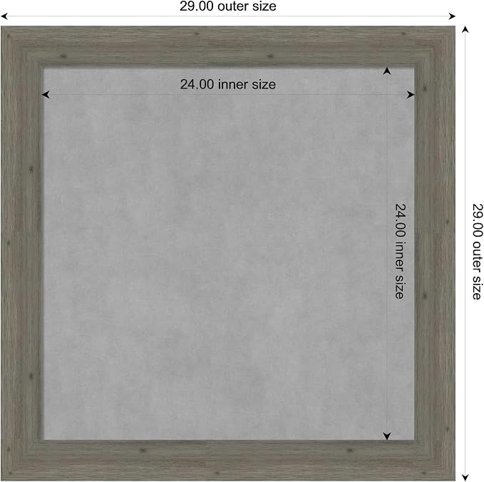 Amanti Art Grey Framed Magnetic Board 29x29 Medium Vision Board - Image 3