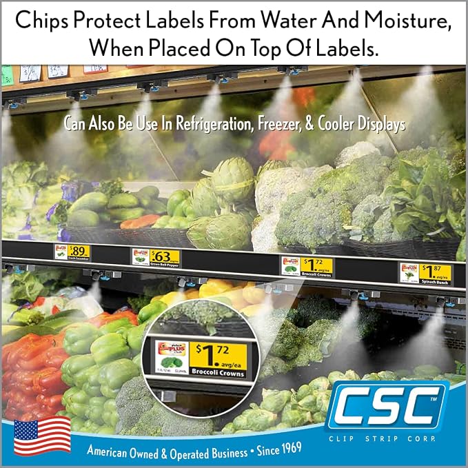 Clip Strip Corp. Price/Data Channel Label Holder Chips, 7.5 Mil Thick, Gondola - Image 8