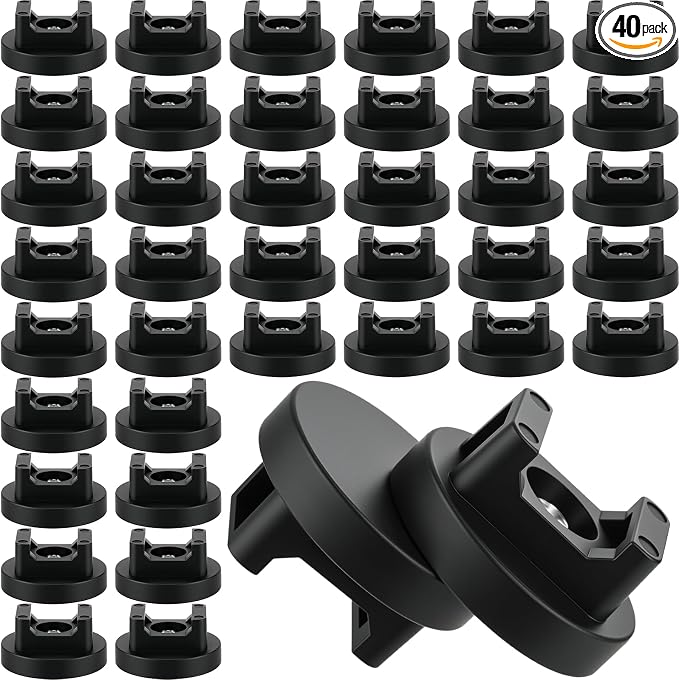 Yookeer 40 Pcs Magnetic Zip Tie Mount Base Black Magnetic Cable Clips Wire by Yookeer