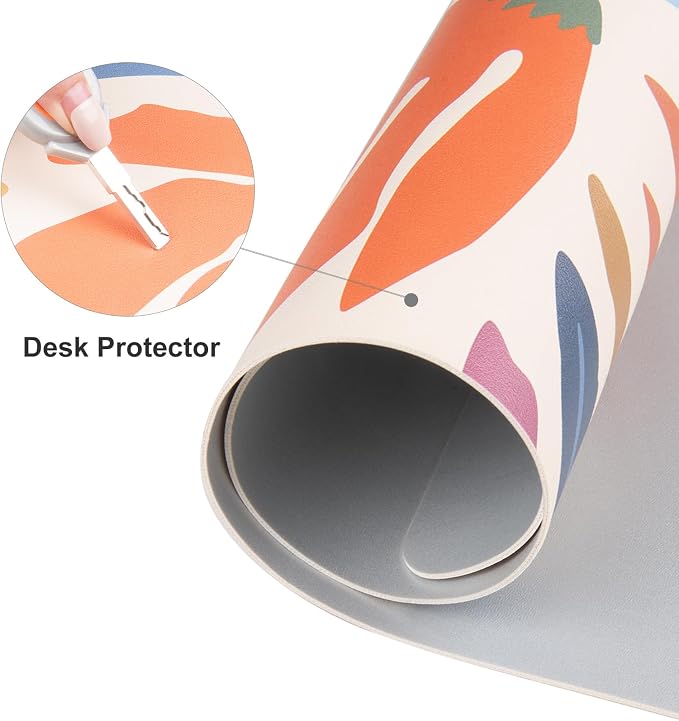 Colorful Star Abstract Floral Large Mouse Pad, Waterproof Office Desk Mat - Image 7