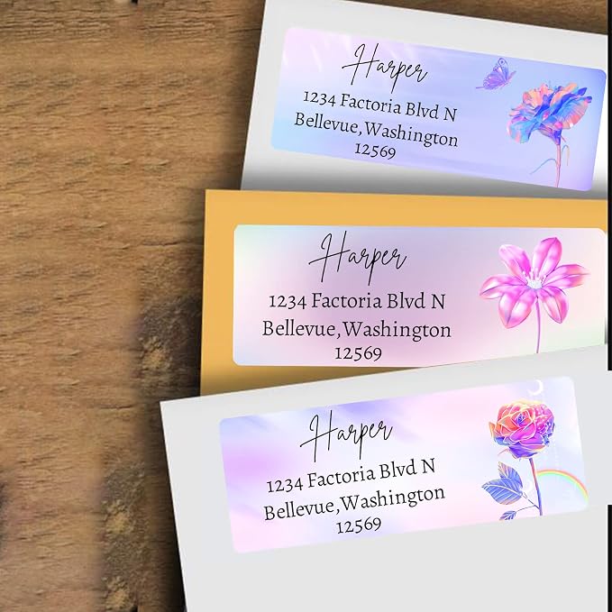 LINMAGCO Personalized Return Address Labels Gold 500 Pcs Mail Labels - Image 6