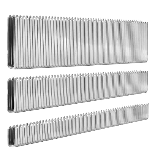 1200-Count 18 Gauge 1/4 Inch Narrow Crown Staples, 400 per Size, Heavy Duty by SITLDY