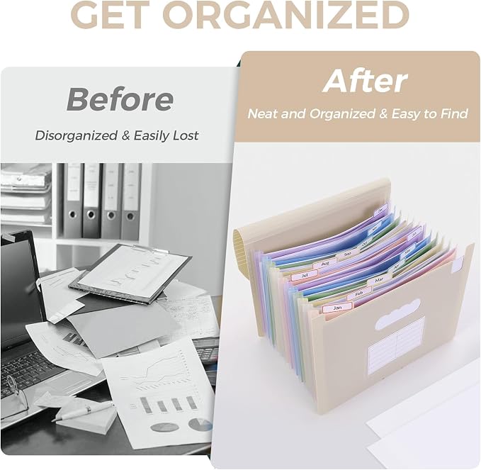 SKYDUE 13 Pocket Expanding File Folder, Accordion Document Organizer - Image 8