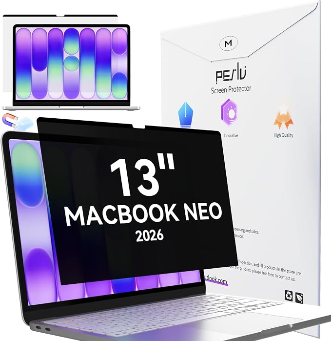 Peslv Magnetic Privacy Screen for Macbook Neo 13 Inch, Removable Matte Anti by peslv